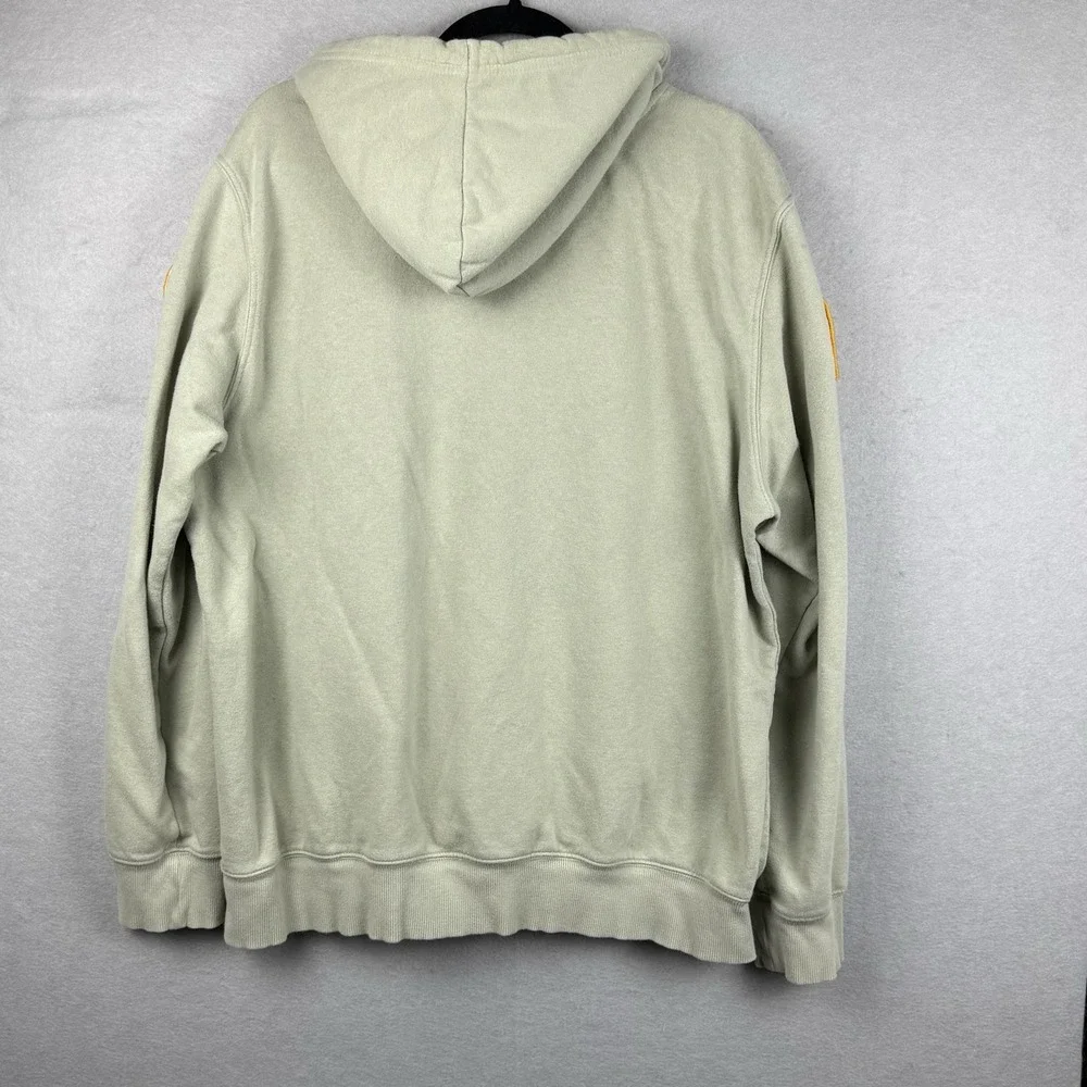 The North Face Hoodie Mens XL Green California Patch Fleece Sweatshirt Logo‎